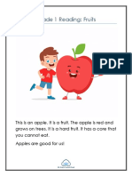 Grade 1 Reading Fruits