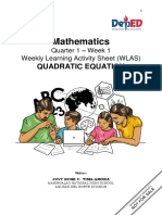 Math g9 Wlas q1 w1 Ms. Tima