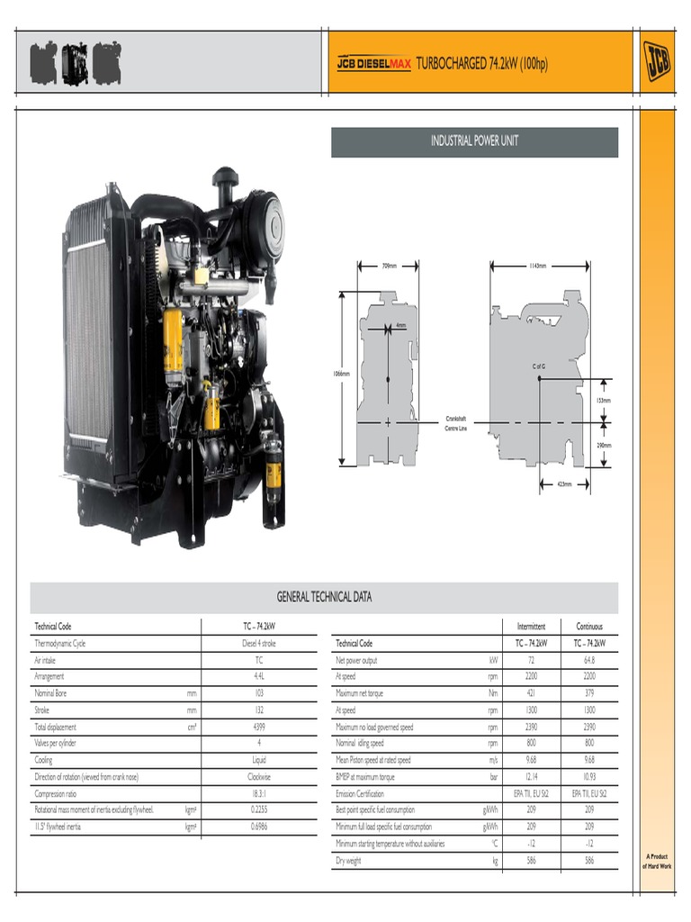 Diesel Engine 74.2kW Specs & Features | PDF | Turbocharger | Vehicle ...