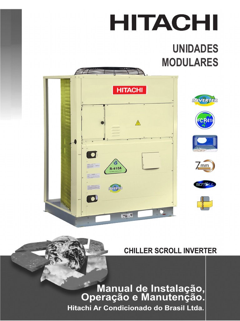 Manual do Chiller Scroll Inverter Hitachi | PDF | Motores | Engenharia ...