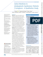 Desai - Palliative Medicine in Myelodysplastic Syndromes - Patients and Caregivers - A Qualitative Study