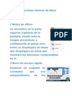 Partes y Funciones Básicas de Word