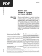 Biométrie fœtale - Standards de croissance et croissance ind