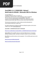 GnuCOBOL 3.1.2 MinGW Build Guide V1.3