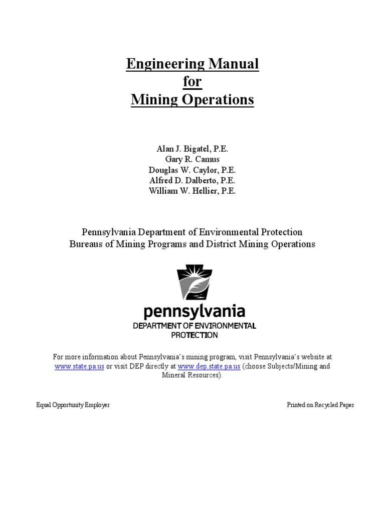 Engineering Manual for Mining Operations | PDF | Erosion | Surface Runoff