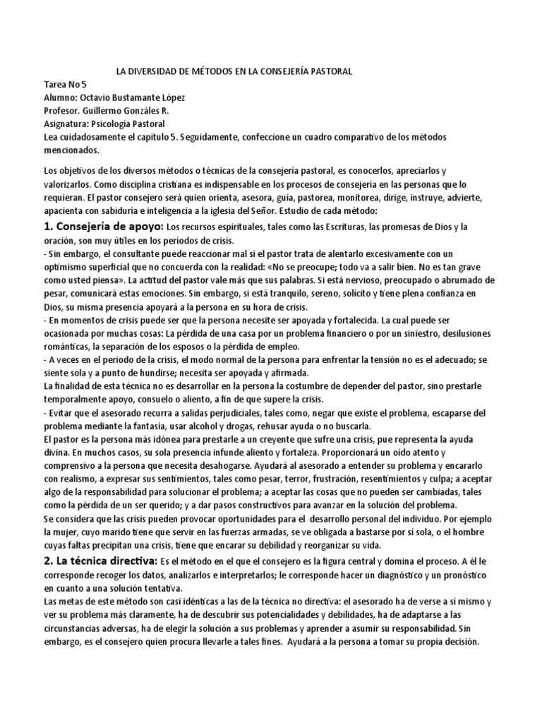 Métodos de Consejería Pastoral Efectivos | PDF | Comportamiento