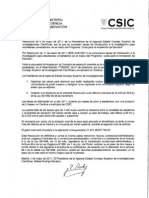 Resolucion Del Presidente Del CSIC