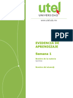 Química - Semana 1 - Evidencia de Aprendizaje