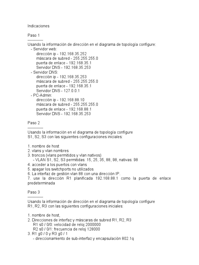 Ccna 2 indicacionesv2 pdf direcci n ip est ndares de internet