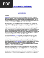 Properties of Alkyd Resins