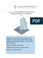 Trámites y Procedimientos Legales para El Establecimiento de Una Empresa