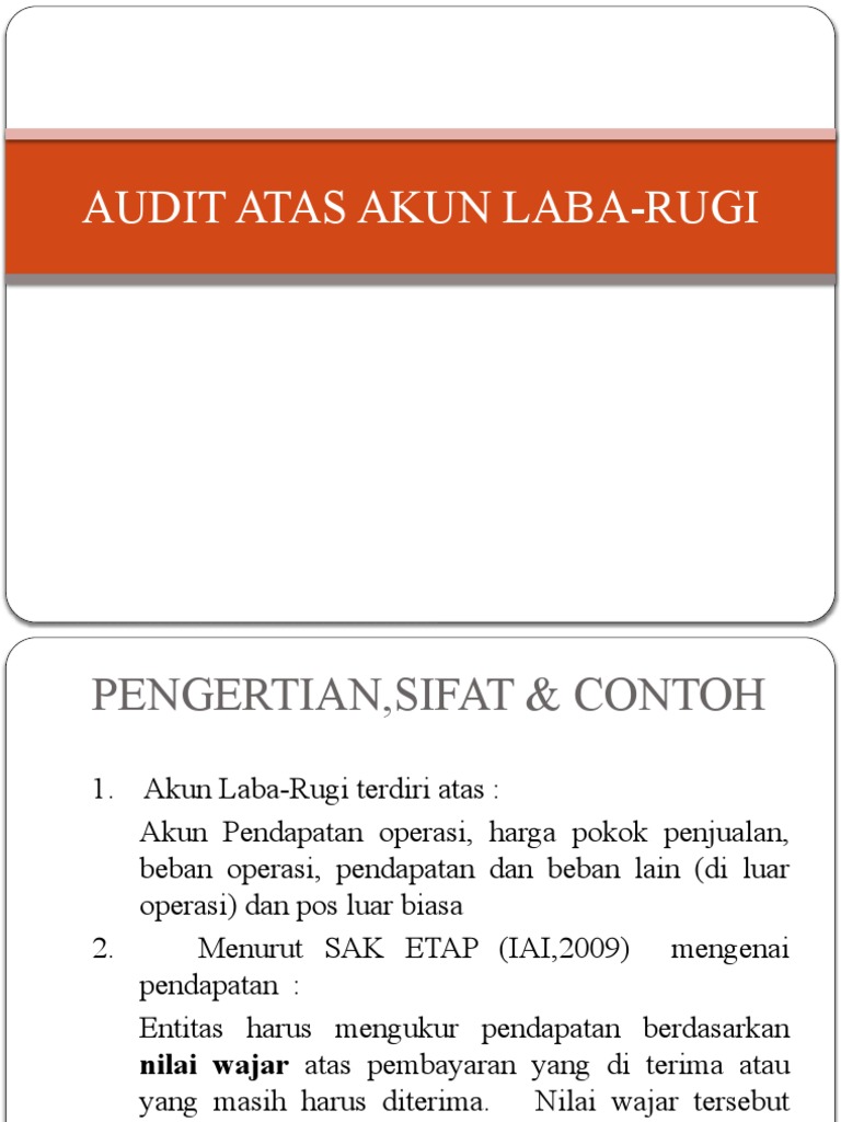 Audit Atas Akun Laba-Rugi | PDF