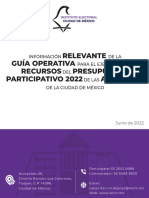 Relevante Guía Operativa Recursos Presupuesto Participativo 2022 Alcaldías