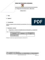 Práctica No. 6. Informe Preparación de Disoluciones y Diluciones