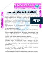Ficha Los Mosquitos de Santa Rosa Para Quinto de Primaria