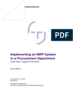 Implementing An MRP System