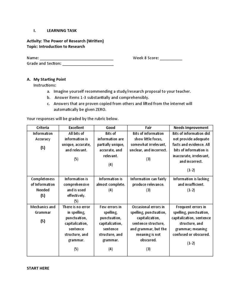 Eng G8 Science Week 8 LearningTask 1 2 PDF Hypothesis Cognition