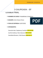 Probabilidad y Estadistica - Ef