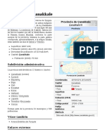 Provincia de Çanakkale: Subdivisión Administrativa