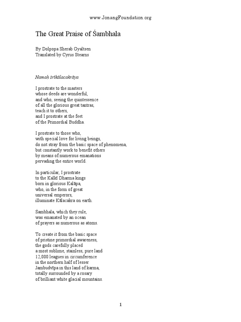 The Great Praise Of Shambhala Pdf Courage Spirituality