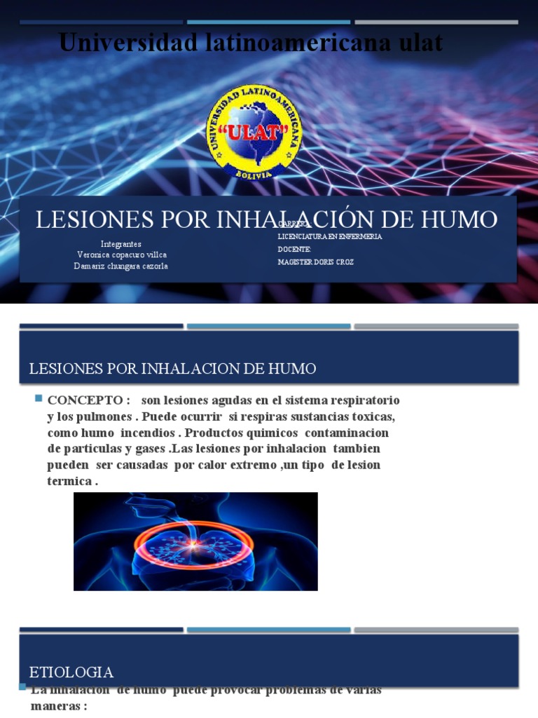 Lesiones Por Inhalación de Humo | PDF | Tos | Medicina CLINICA