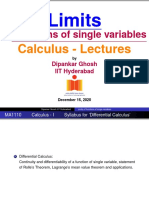 Limits of Single Variable Functions