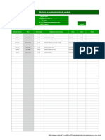 Plantilla Excel Mantenimiento Vehiculos - XLSX Mantenimiento de Vehículo