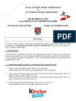 ISF Handball 2012 - Bulletin 1 - F