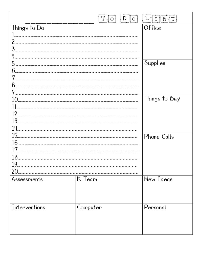 Comprehensive To-Do List Template | PDF