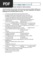 Tobacco Awareness Quiz for Students | PDF | Addiction