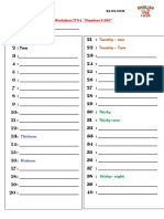 Numbers WORKSHEET