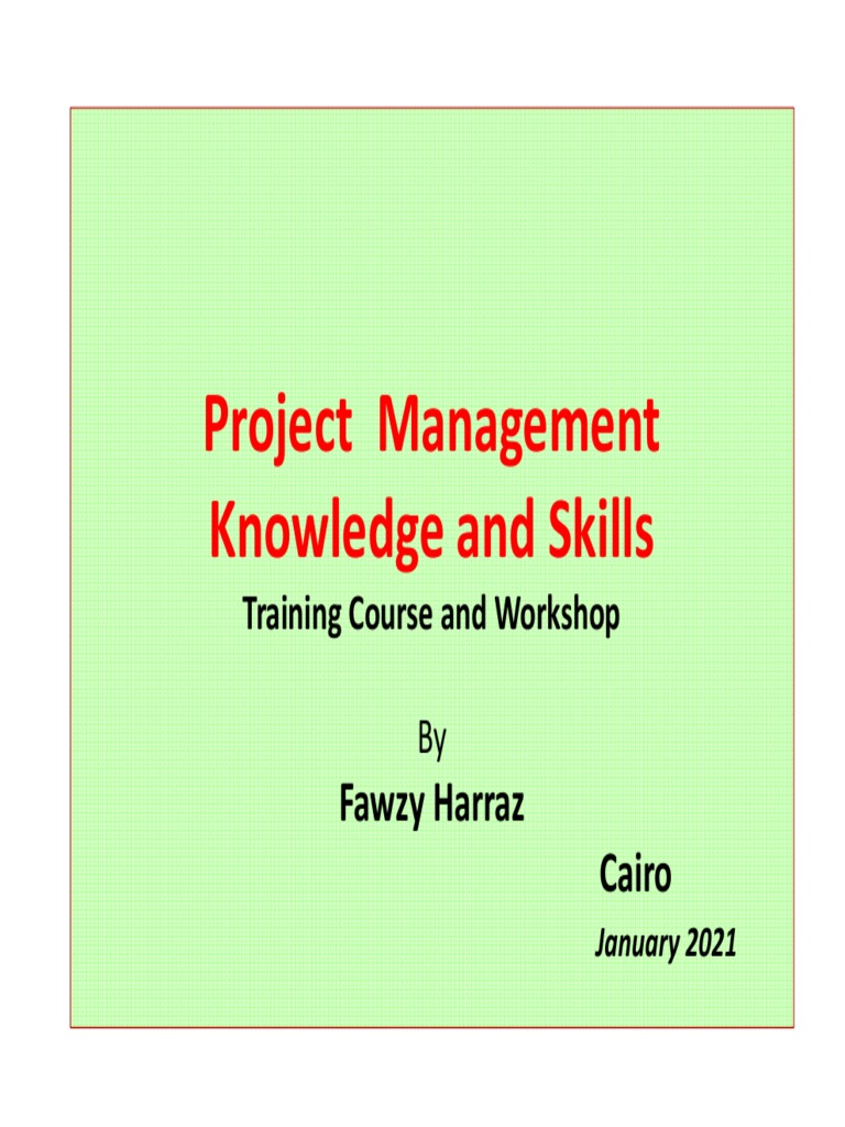 PM Knowledge and Skills Rev 0 | PDF | Project Management | Leadership