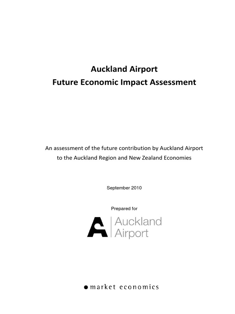 Auckland Airport Future Economic Impact PDF Economic Growth Gross