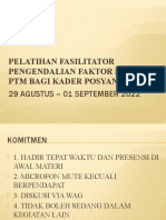 Pelatihan Fasilitator Pengendalian Faktor Resiko PTM Bagi Kader Posyandu