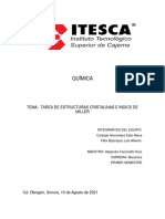 Tarea de Estructuras Cristalinas e Indice de Miller - 1