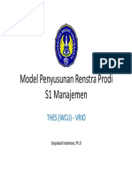 Model Penyusunan Renstra Prodi S1 Manajemen THES (WCU) - VRIO