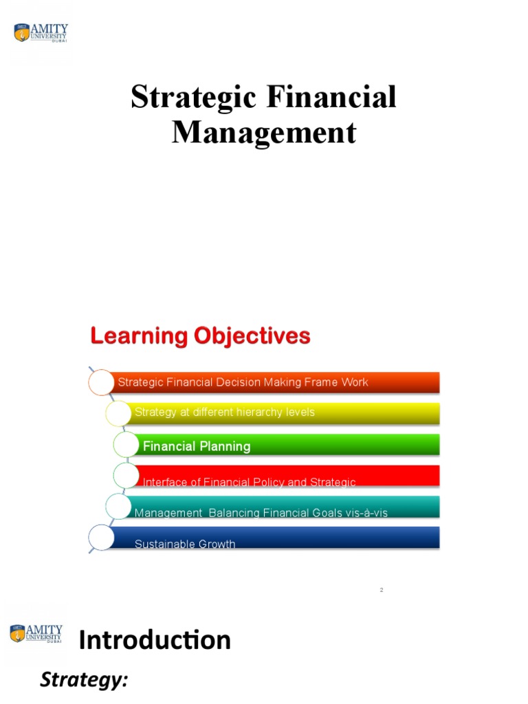 Strategic Financial Management Overview | PDF | Capital Budgeting | Risk