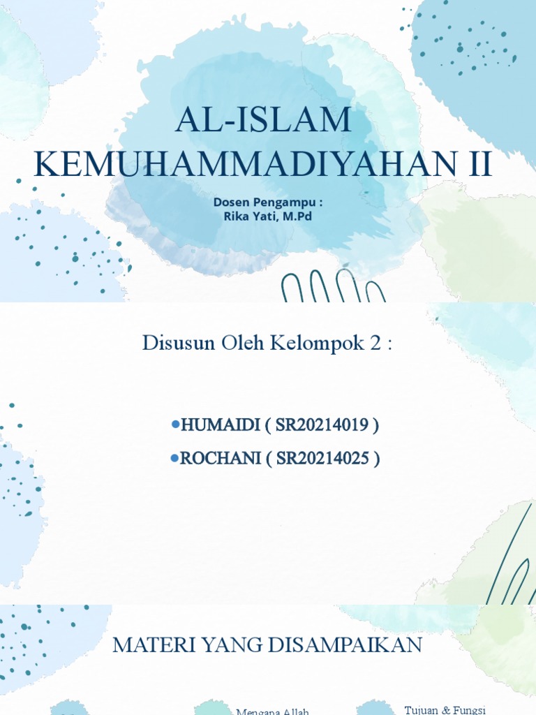 Al Islam Kemuhammadiyahan pemahaman dan peran dalam kehidupan beragama di Indonesia