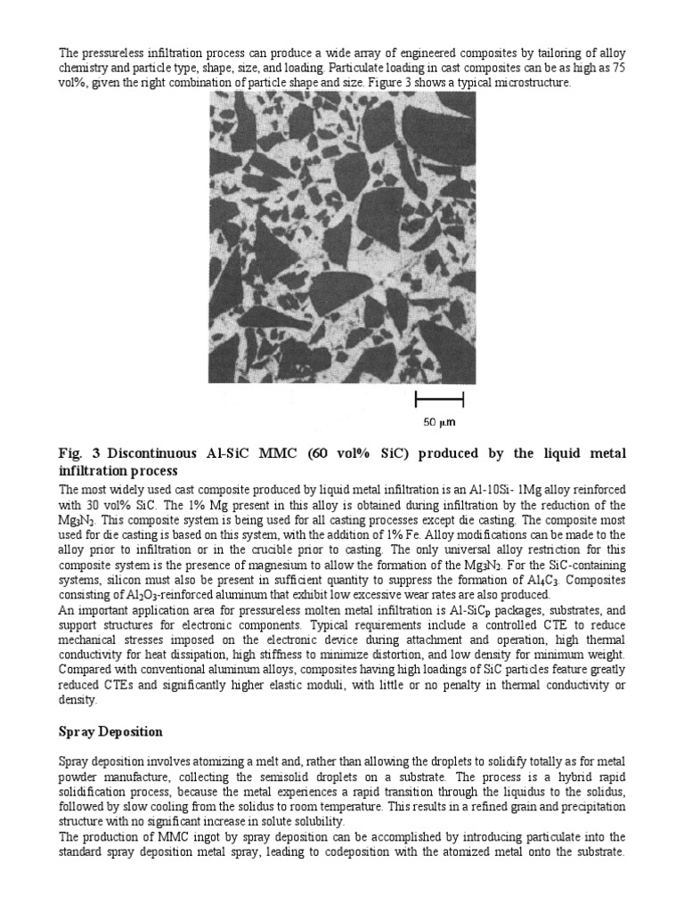 Microstructure and Production Methods of Metal Matrix Composites