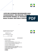 Liste de Manuels 2022-2023