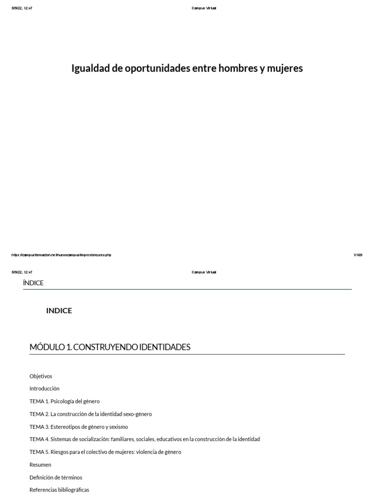 10 Acciones para la Igualdad de Género | PDF | Estudios de género | Género