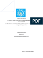 The Effect of Project Management Leadership For The Success in Case of Addis Ababa Water and Sewerage Authority Project Office Proposal