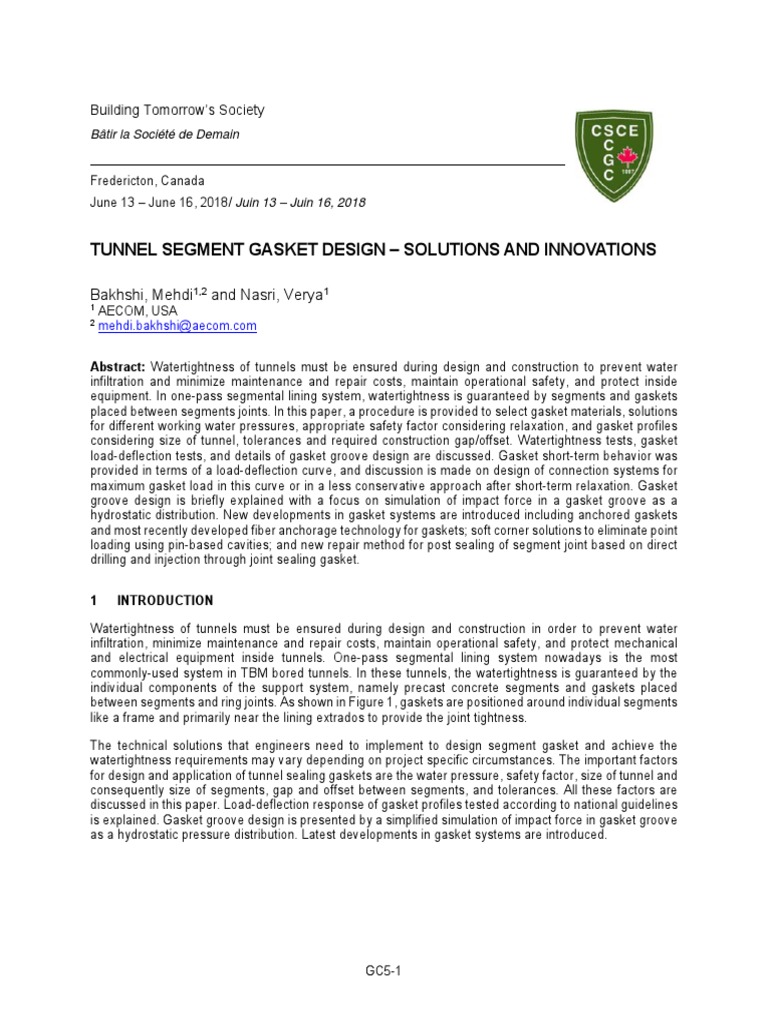 Gasket Design PDF Adhesive Concrete