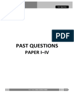 Paper I-IV (Past Question)