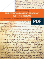 Cristoph Luxenberg the Syro-Aramaic Reading of the Koran