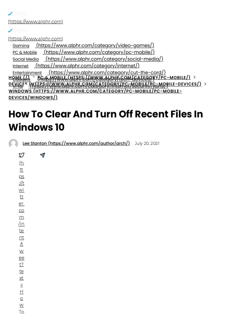 how-to-clear-and-turn-off-recent-files-in-windows-10-pdf-computer