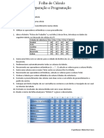 Ficha 2 - Excel - Tic