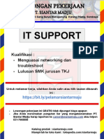 IT Support PT Siantar Madju Surabaya