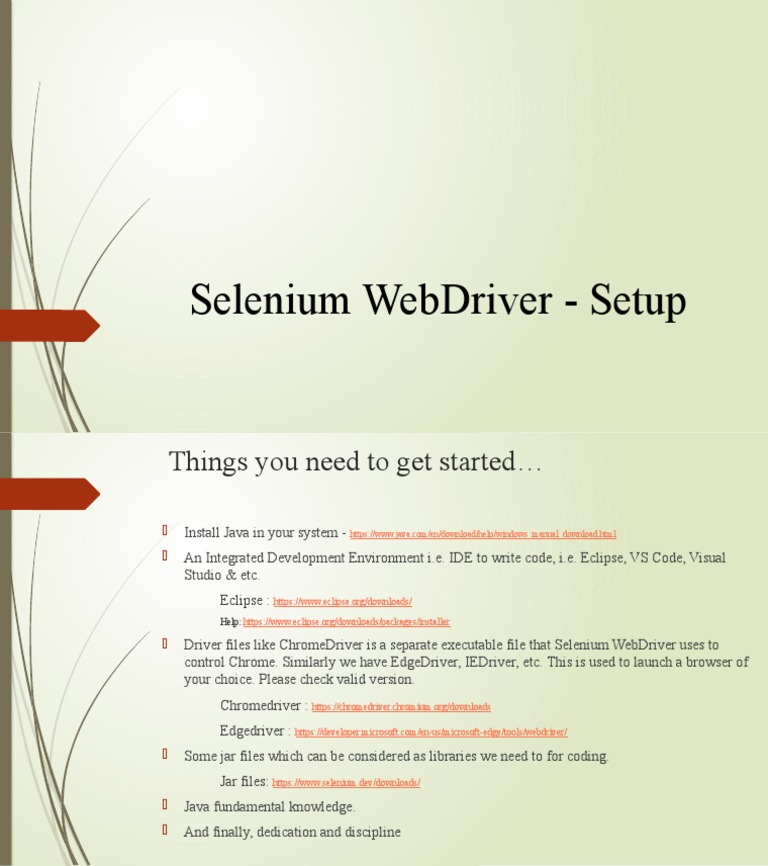 001 4.Selenium-Webdriver-Setup | PDF