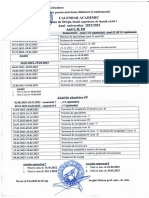 Calendarul Academic 2022 - 2023 An IIII